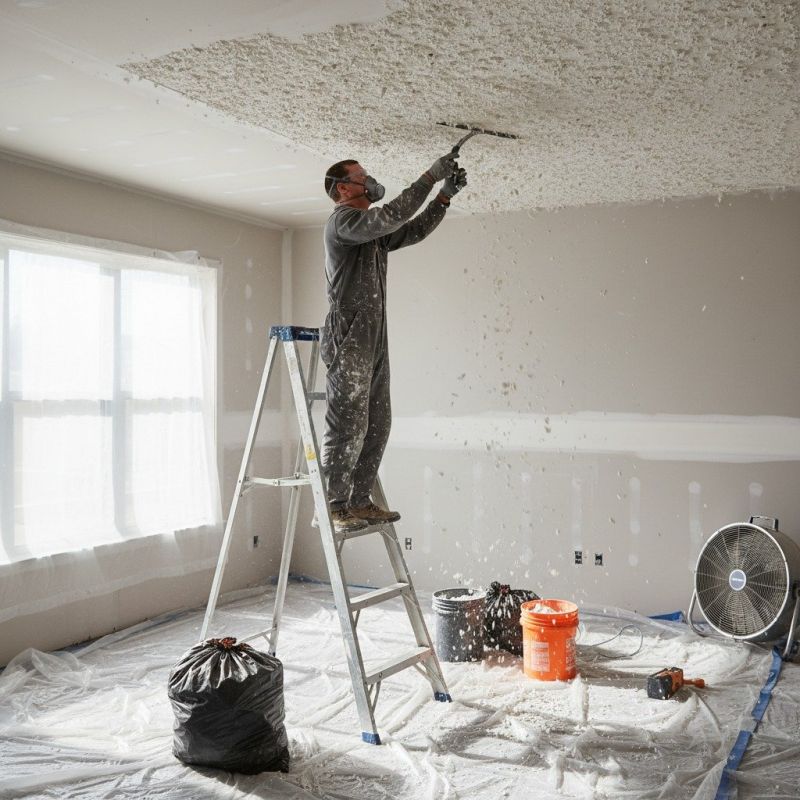 Knockdown Ceiling Removal in Terre Haute, IN